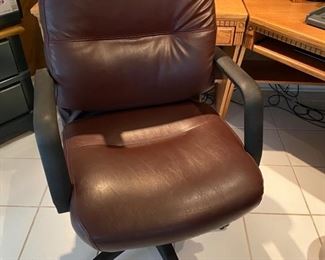 Desk chair leather brown