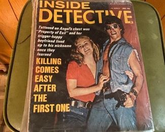 About 12 different Detective magazines