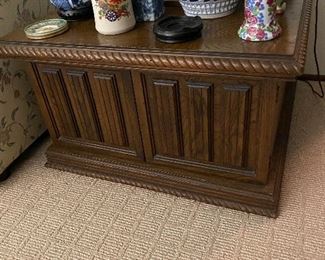 Hard wood end tables 