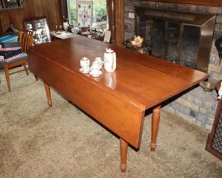 solid maple drop-leaf. table