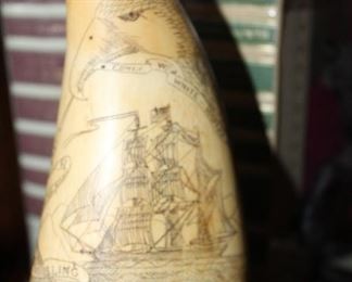 replica scrimshaw whales tooth