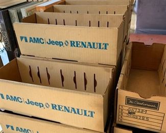 Vintage AMC Jeep Renault & Mr. Goodwrench Parts Boxes