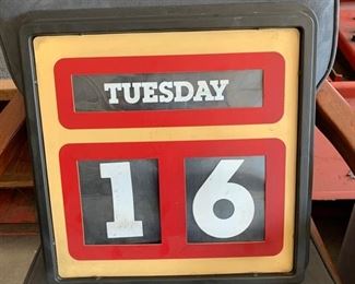 Plastic Calendar Day Display