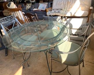 Glass Top Table and Chair Set