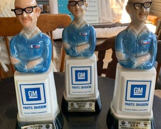 Vintage Beam 100  GM Mr. Goodwrench Decanters