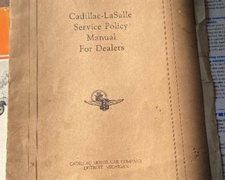 Early Cadillac-LaSalle Service Policy Manual for Dealers 