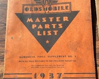1937 Oldsmobile Master Parts List