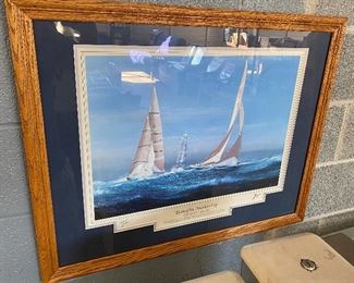 Framed "The Schooner" Tim Thompson Print