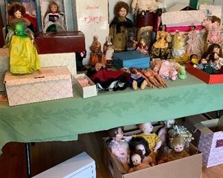 Assortment of collectible dolls