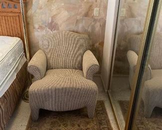 Chair, Rug, And Lamp