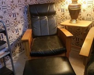 Leather Like Chair Ottoman