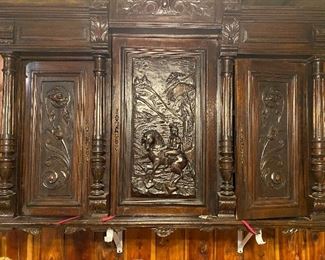 Antique Black Forest Carved Cabinet