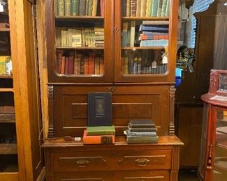 Walnut Drop Front Secretary Desk