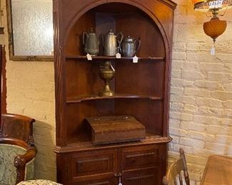 Walnut Corner Cabinet