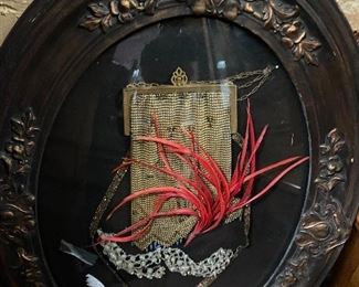 Framed Antique Beaded Purses