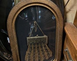 Framed Antique Beaded Purses