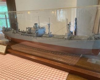 Scratch built  model of WWII Liberty Ship.   James Oglethorpe.