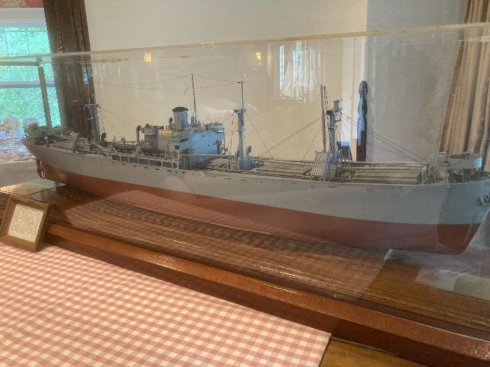 Scratch built model of WWII Liberty Ship. James Oglethorpe.