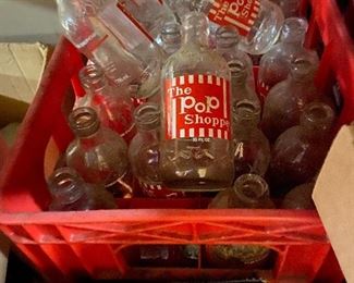 Pop Shoppe Vintage Glass Soda Bottles