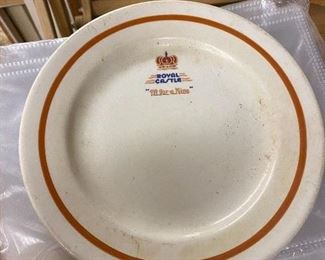 Old "Royal Castle" Restaurant Plate