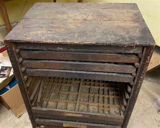 Old Printers Block Storage Cabinet