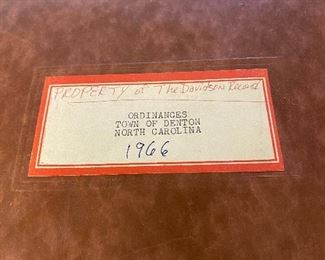 1966 Denton Town Ordinances