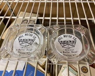 Old Hill Motor Company Advertising Ashtrays