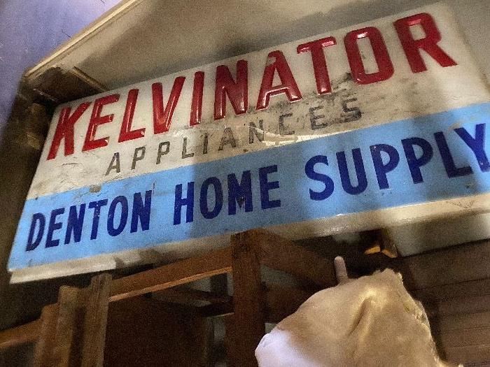 Denton Home Supply Kelvinator Appliances Sign Insert