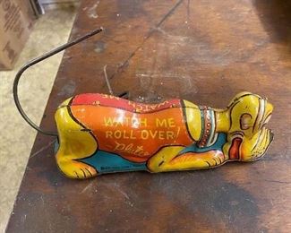 Old Wind Up Pluto Rollover Toy (Non Working)