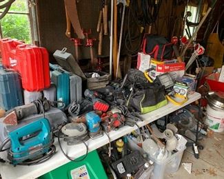 Lots and lots garage items and tools