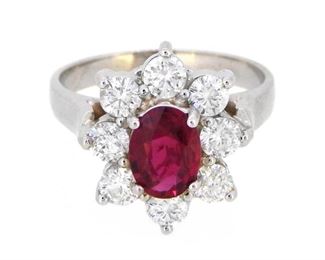 1.04ct Ruby & 1.00ct Diamond Ring