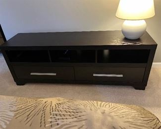 TV stand/low console - 60" wide x 15-1/2" deep x 21" high. 
