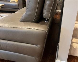 Natuzzi leather reclining sofa.  