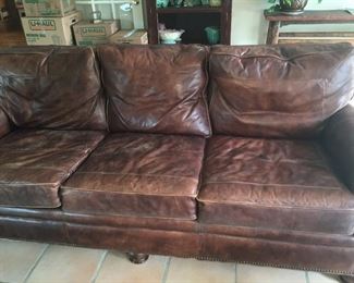 solid leather sofa