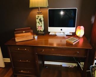 MCM era desk and an Apple computer