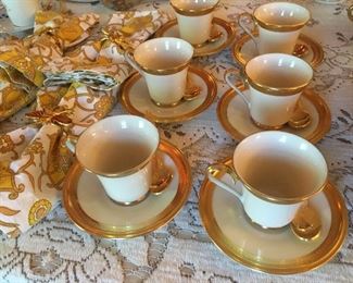 Lenox gold and white tea set