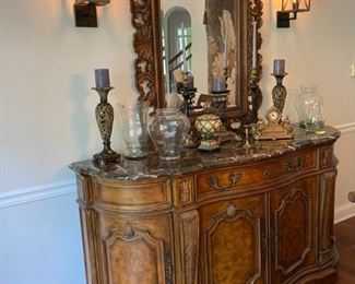 Buffet Table and Mirror