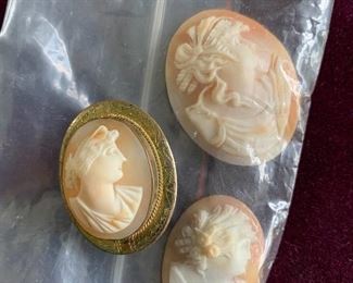 two unmounted cameos