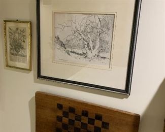 Prints, home made checker board