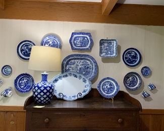 Willow, blue and white, cobalt