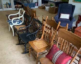 10 chairs here, rockers and straight back -another 10 elsewhere!