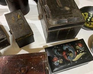 Tole and tinware boxes