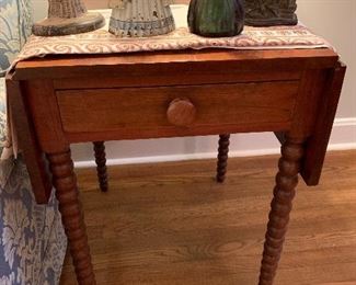 Drop leaf one drawer work table