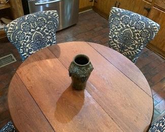 Antique table; David Meadors Gainesville, FL pottery