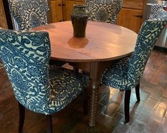 Blue and white chairs -5