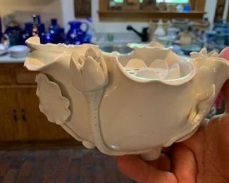 Asian pottery with frog