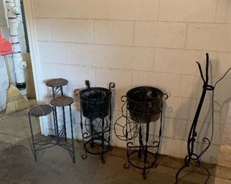 Iron plant stands