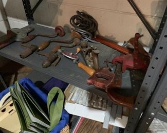 Vintage tools in basement