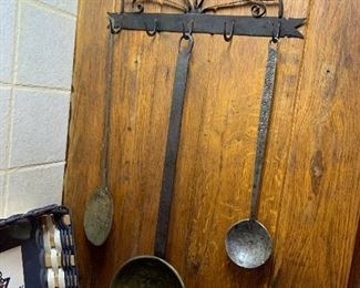 Antique iron kitchen tools