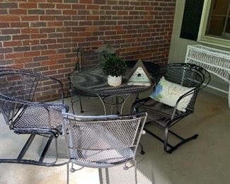 Iron patio furniture